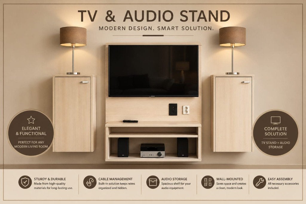 TV-meubel met audiosysteem, Ophalen of Verzenden, Met externe subwoofer
