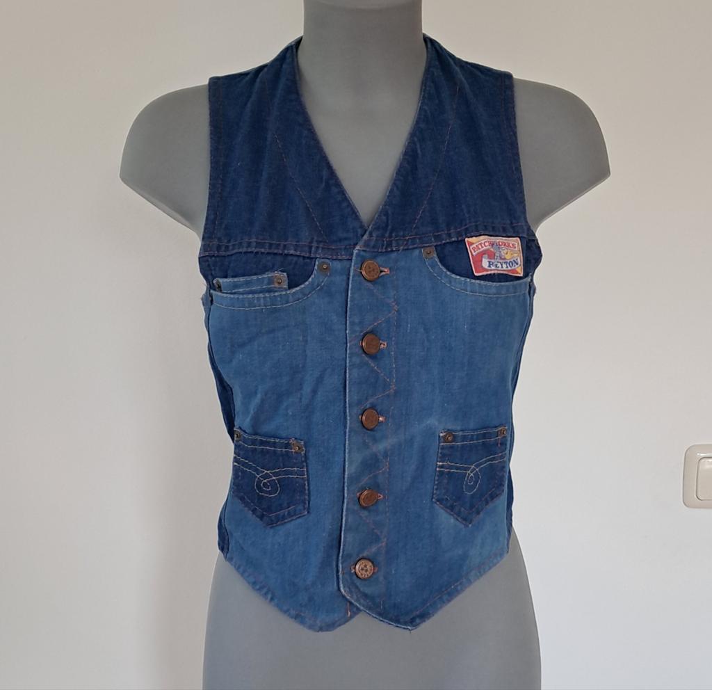 Vintage jaren '70 spijkergilet maat 34 van Peyton, Ophalen of Verzenden