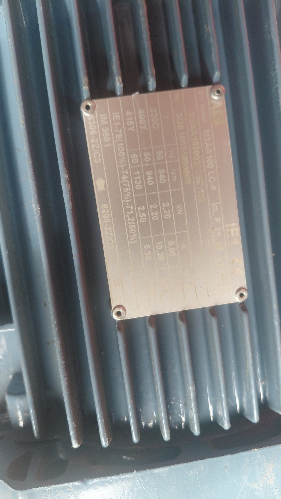ABB Elektromotor 2,2 kW 400V, Ophalen, Gebruikt, Elektromotor