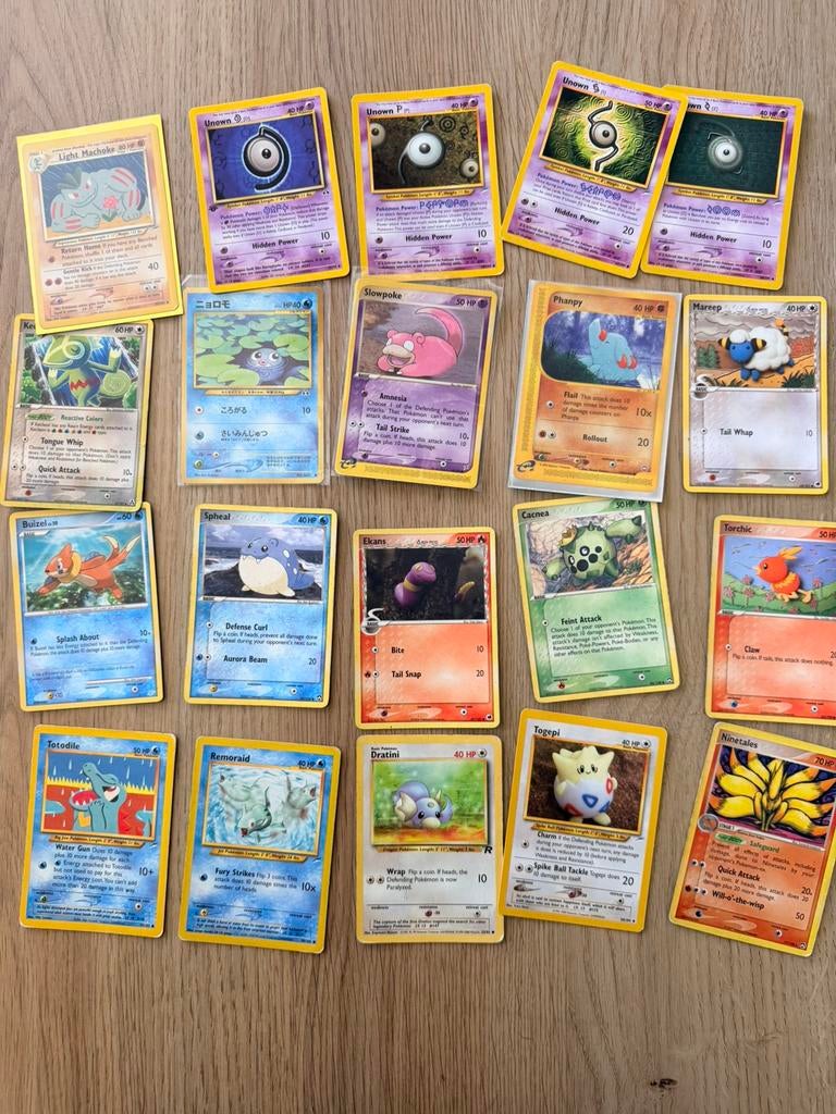 20x oude pokemonkaarten, Ophalen of Verzenden, Zo goed als nieuw, Meerdere kaarten