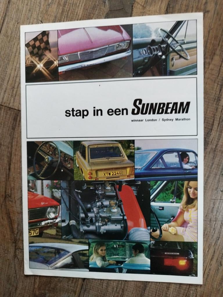 Sunbeam brochure 1969 - Stap in een Sunbeam, Boeken, Auto's | Folders en Tijdschriften, Zo goed als nieuw, Ophalen of Verzenden