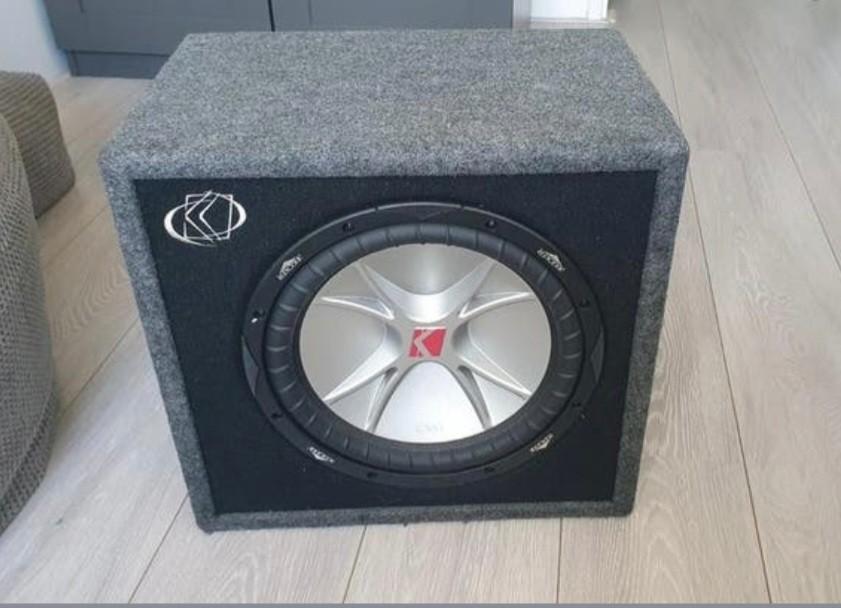 Kicker Subwoofer met behuizing, Overige merken, Gebruikt, Subwoofer, Ophalen of Verzenden
