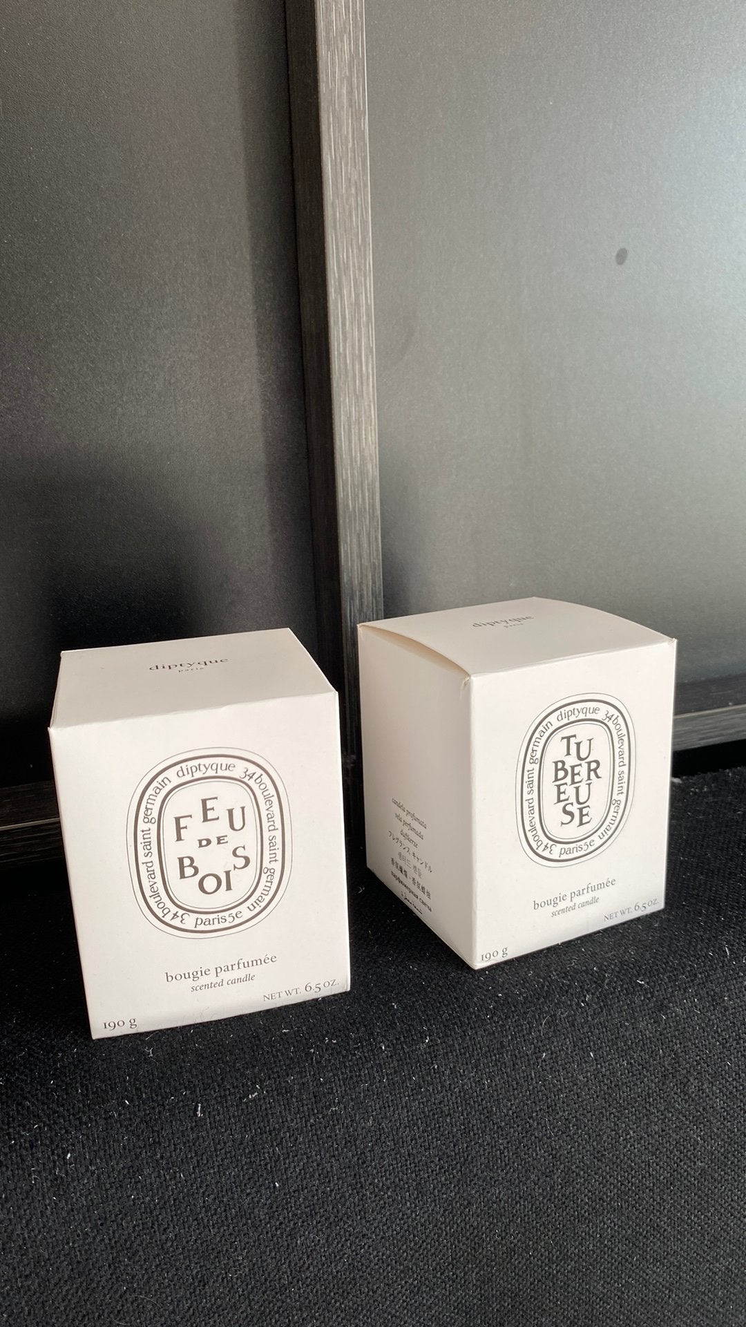 Diptyque geurkaars feu de bios / tubereuse 190 gram, Huis en Inrichting, Ophalen of Verzenden, Zo goed als nieuw