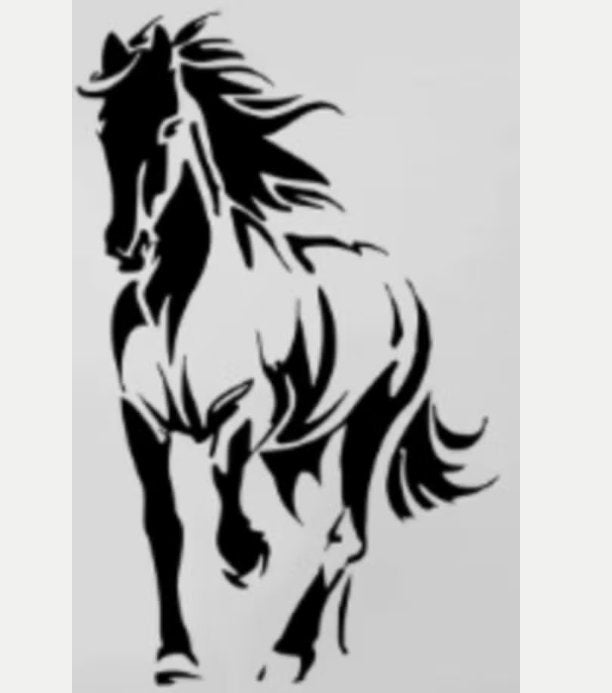Grote muursticker Lopend paard (74x118cm), Ophalen of Verzenden, Nieuw