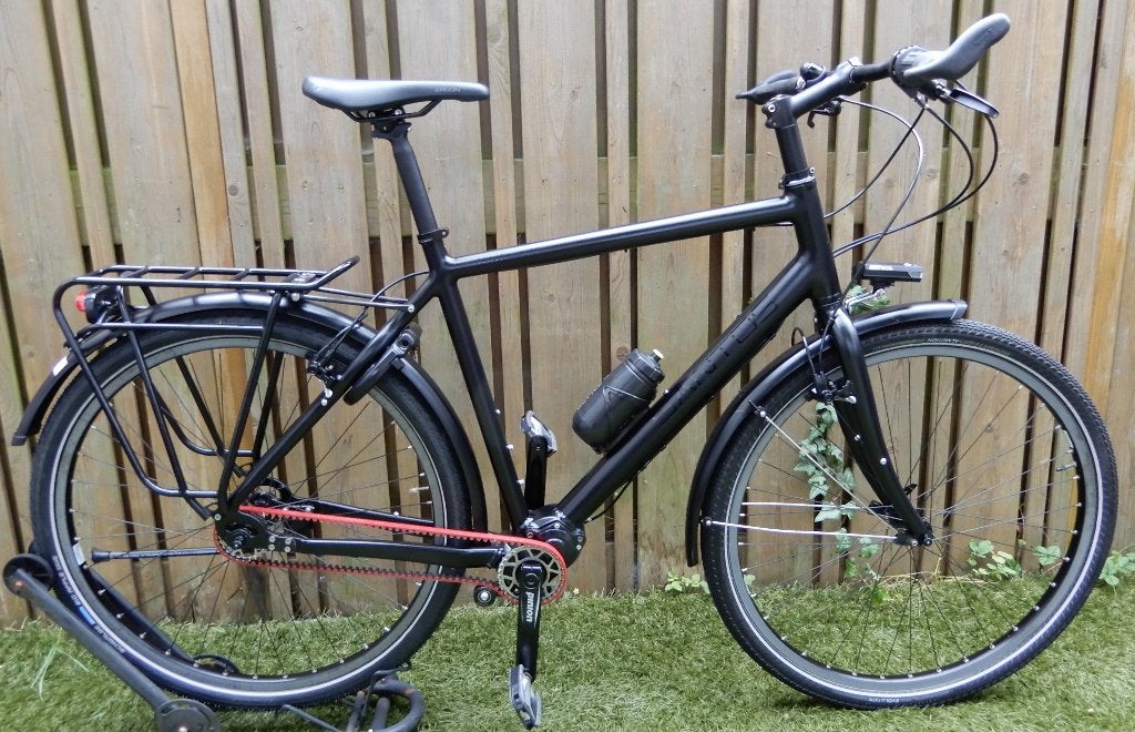 Santos Travel Lite 57cm Pinion 1.18+Magura +Riemaandrijving, 57 cm of meer, Zo goed als nieuw, Geen vering, Ophalen