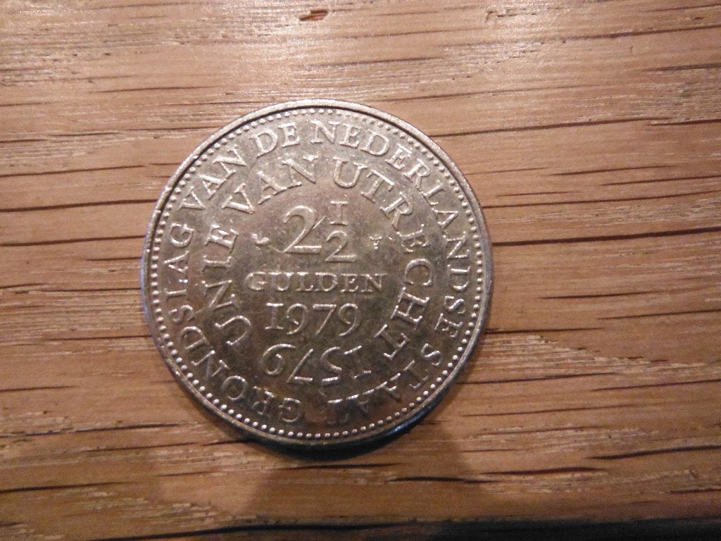 Nederland 2½ gulden, 1979 400 jaar - Unie van Utrecht, Verzenden, Koningin Juliana, 2½ gulden, Losse munt