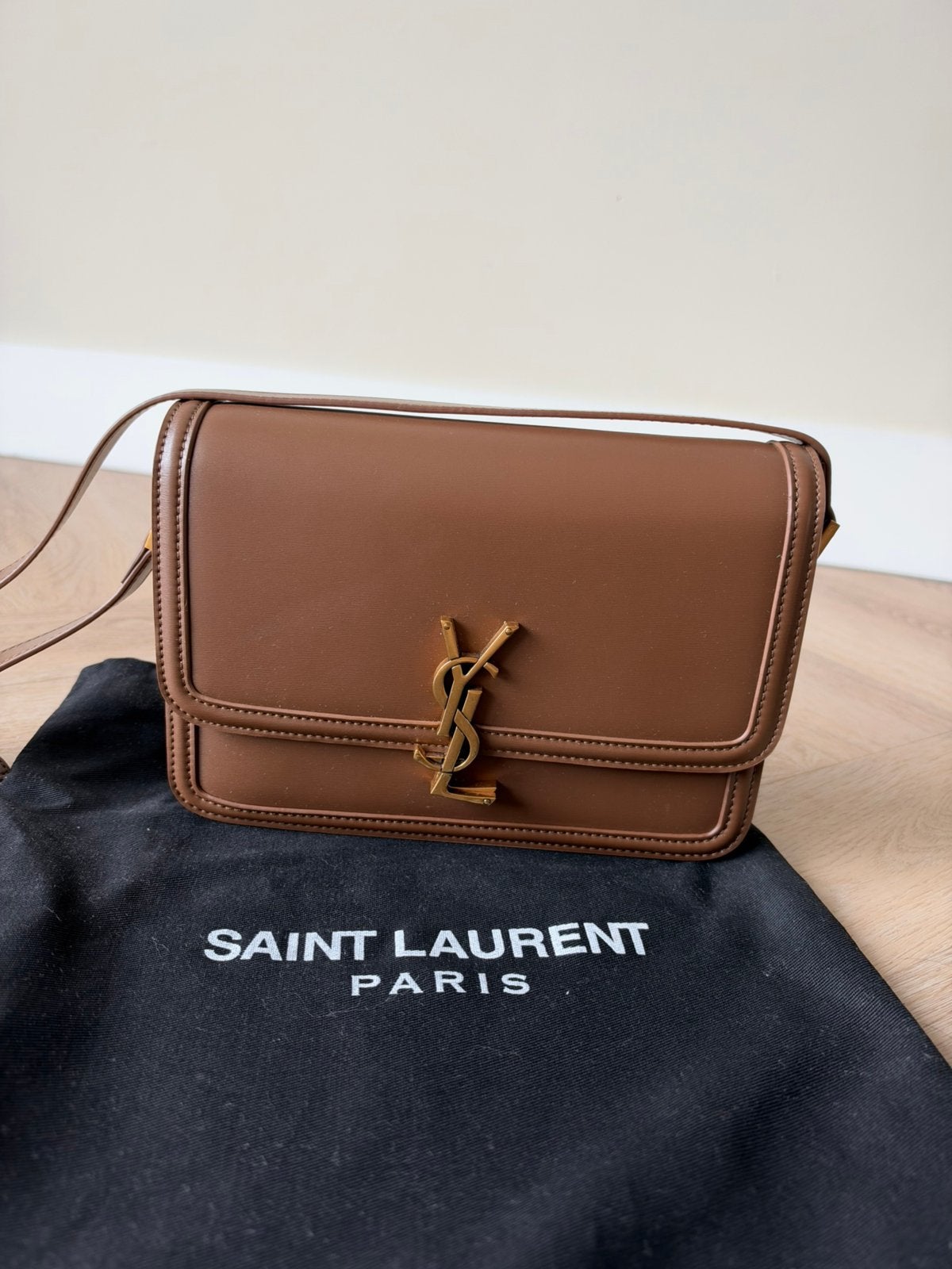 NIEUW Saint Laurent Solferino Medium schoudertas - Bruin, Overige merken, Bruin, Ophalen of Verzenden, Zo goed als nieuw