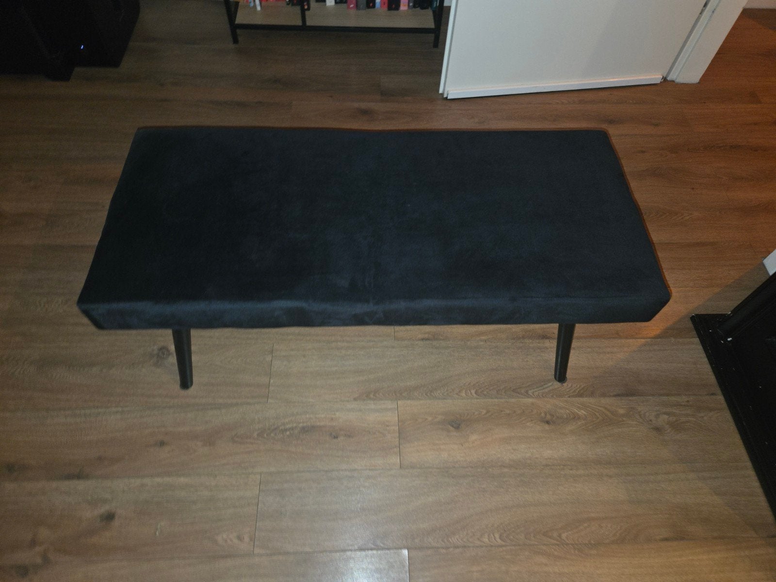 Leuk halbankje of bijzetbankje van velvet zonder schade, Ophalen, Minder dan 50 cm, 75 tot 100 cm, Zo goed als nieuw