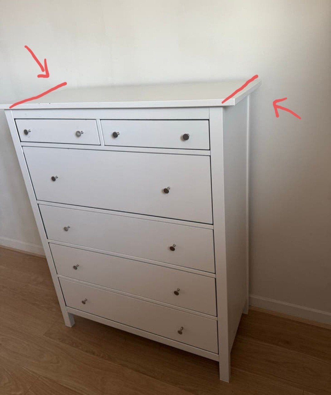 IKEA HEMNES LADEKAST WIT, Ophalen, Gebruikt, 5 laden of meer, 50 tot 100 cm