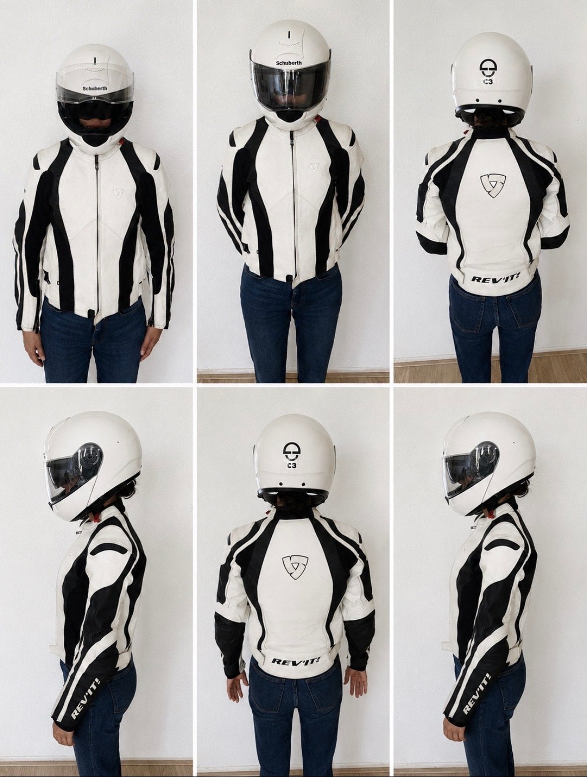 Dames/Heren Biker Jack Maat 40 met Schuberth Helm 54/55, Ophalen, Tweedehands, Dames, Jas | leer