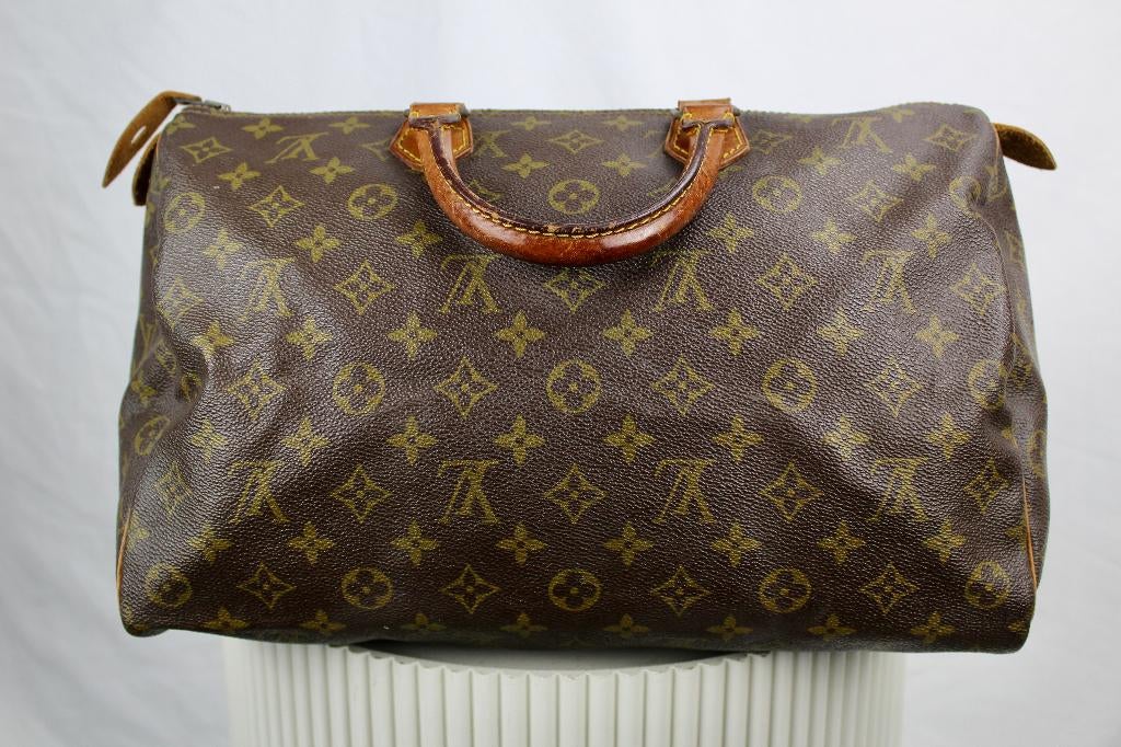 Louis Vuitton Speedy 35 - 1110, Sieraden, Tassen en Uiterlijk, Tassen | Damestassen, Gebruikt, Bruin, Ophalen of Verzenden, Lv