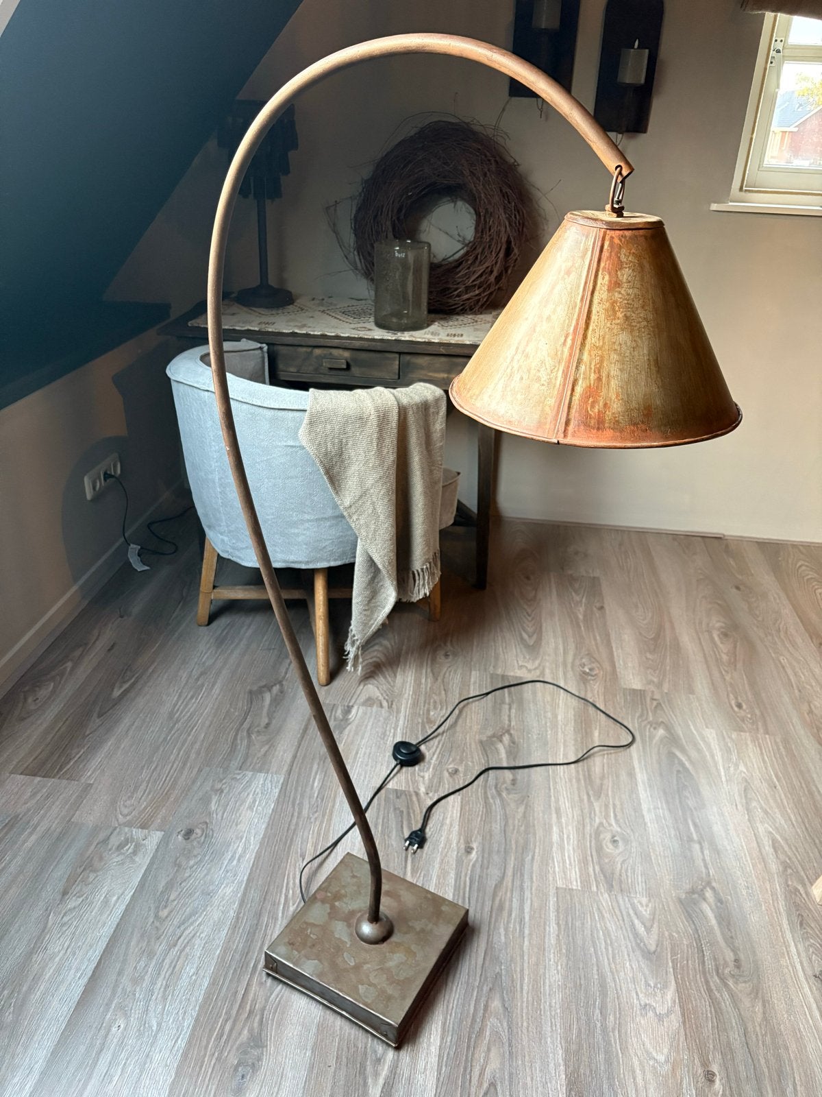 Hoffz lamp, Ophalen, E27 (groot), Zo goed als nieuw, Metaal