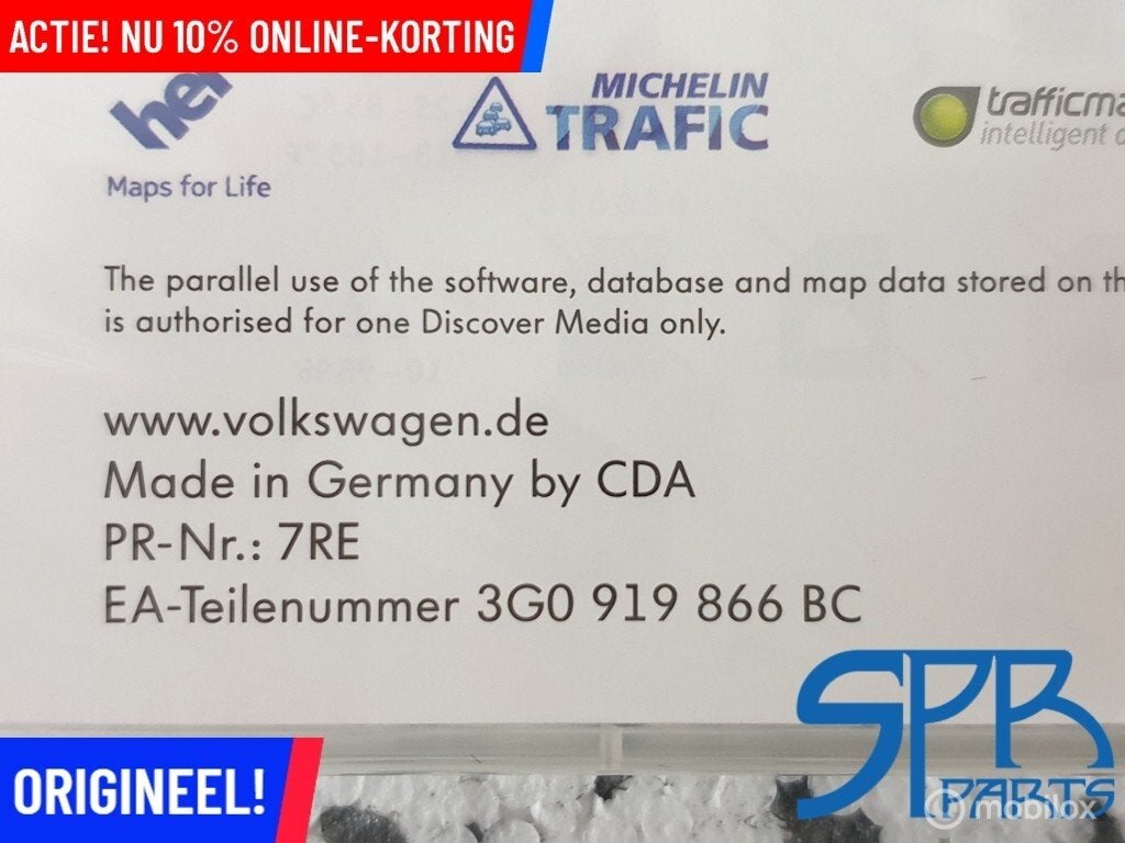 DISCOVER EUROPA 1 NAVIGATIE VW SD-kaart 16GB V7 3G0919866BC, Nieuw, Ophalen of Verzenden