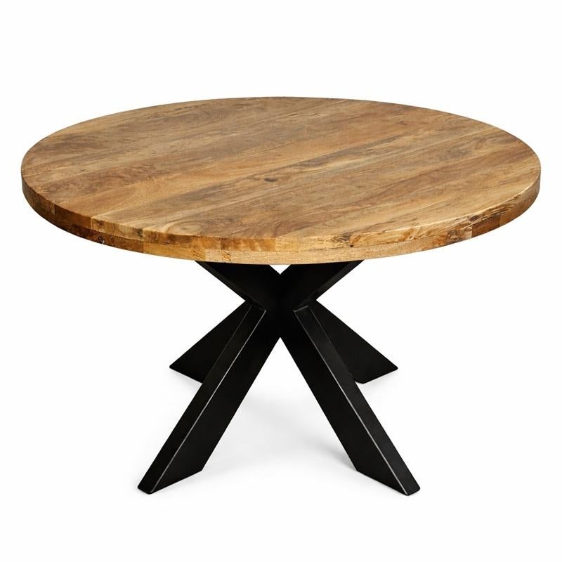 Eetkamertafel Mangohout Tafel Keukentafel 120 cm Mango Zwart, Huis en Inrichting, Tafels | Eettafels, Overige houtsoorten, Info@dehanzeherten.nl
