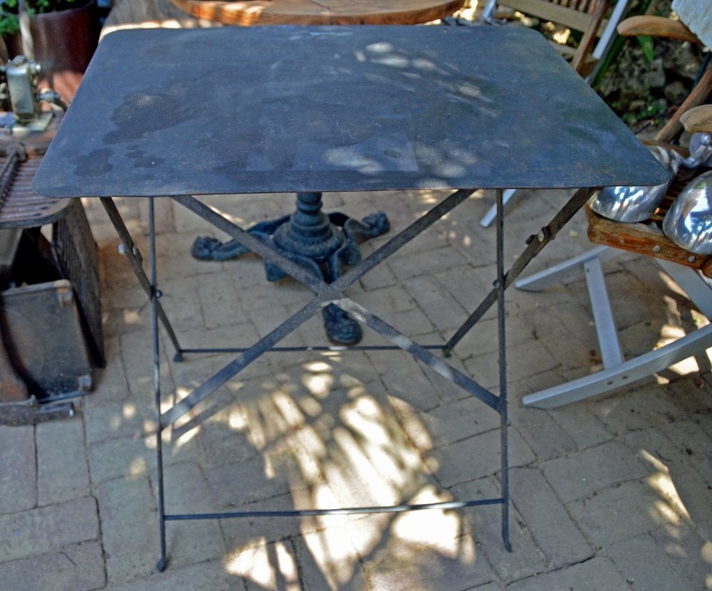Frans antieke bistrotafel / tuintafel van metaal / ijzer, Ophalen
