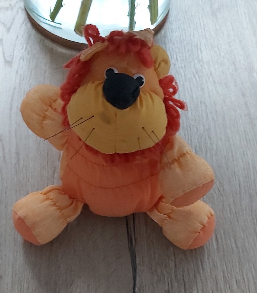 Vintage 1986 Applause Pufflets Leeuw Knuffel Jaren 80 Retro., Verzamelen, Ophalen of Verzenden, Gebruikt