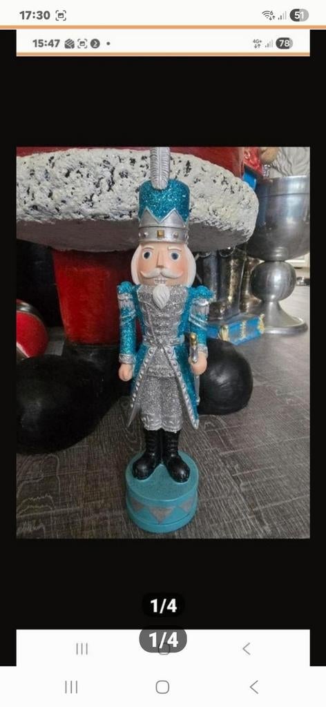 Notekraker blauw met zwaard
30 cm hoog, Ophalen of Verzenden, Nieuw, Mens