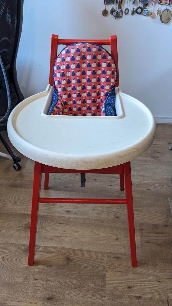 Ikea kinderstoel hout, Ophalen, Gebruikt, Overige typen, Gordel(s)