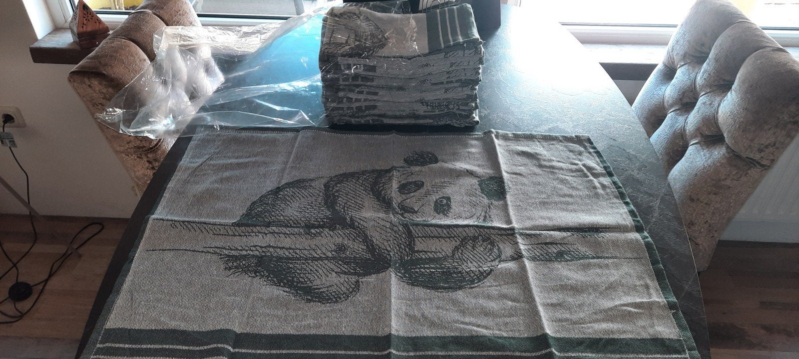 Panda theedoeken - Set van 20 stuks, Ophalen, Katoen, Wasbaar, Nieuw