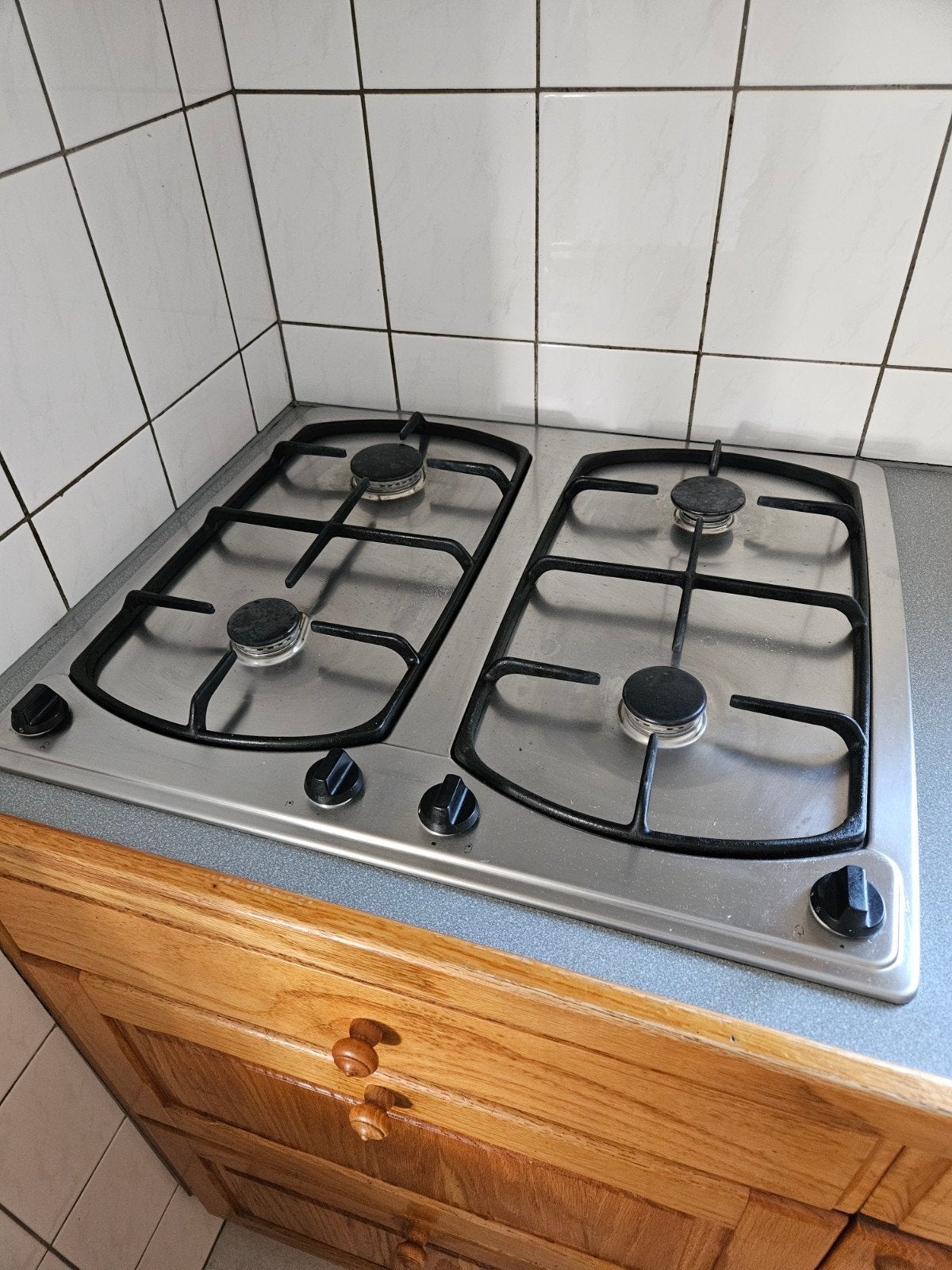 gaskookplaat Siemens, er8615, rvs, in goede staat., Ophalen, Inbouw, Gas, 4 kookzones