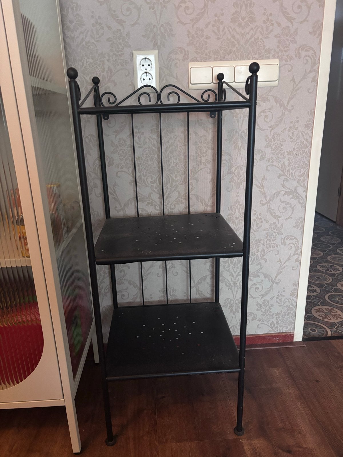 Set van 3 zwarte metalen kastjes/rekjes IKEA, Huis en Inrichting, Ophalen, Gebruikt