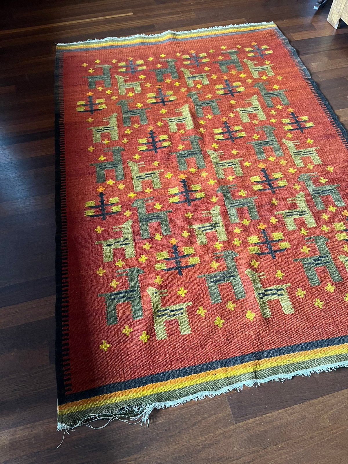 Authentiek ZWW kilim – ontwerp Maria Bujakowa – 121x181 cm, Ophalen of Verzenden