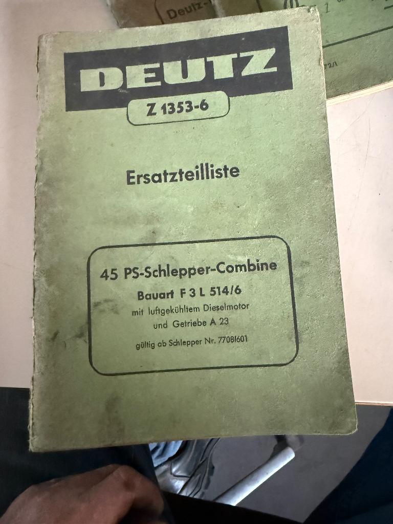 Onderdelen lijst deutz f3L514, Ophalen of Verzenden, Gelezen, Catalogus