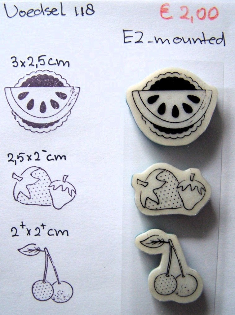 Voedsel 118 EZ-mounted stempel, Ophalen of Verzenden, Gebruikt, EZ-mounted stempel