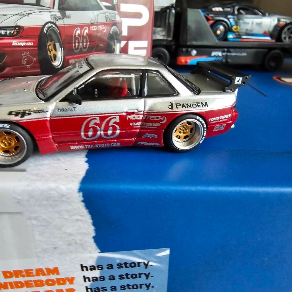 Pop Race Nissan Silvia S13 Pandem #66 Modelauto, Nieuw, Ophalen of Verzenden, Pop Race, Niet gespecificeerd