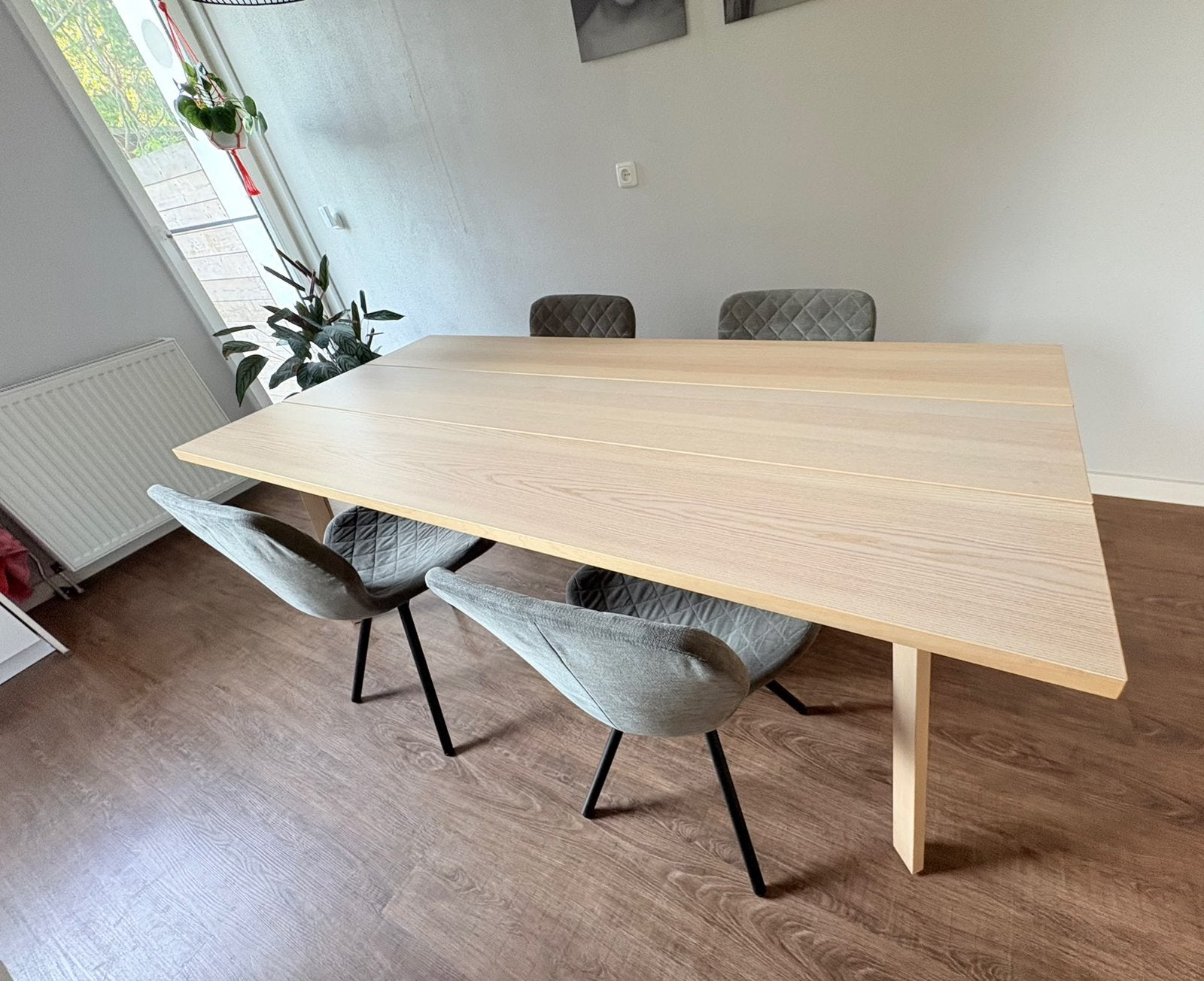 Eettafel met stoelen, Ophalen, Gebruikt, 200 cm of meer, 50 tot 100 cm