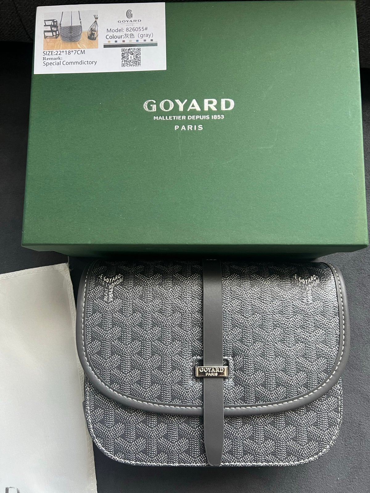 Goyard Schoudertasje - Nieuw met doos en bon, Ophalen of Verzenden, Nieuw, Grijs, Schoudertasje
