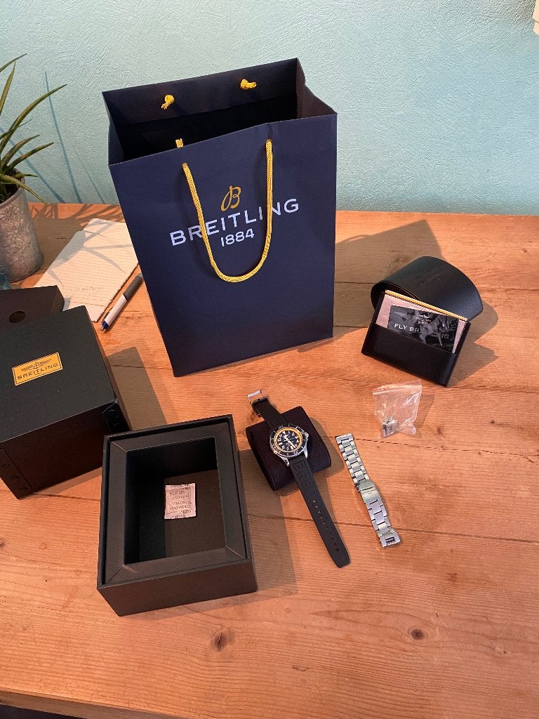 Breitling superocean 42, Ophalen of Verzenden, Zo goed als nieuw, Leer, Breitling