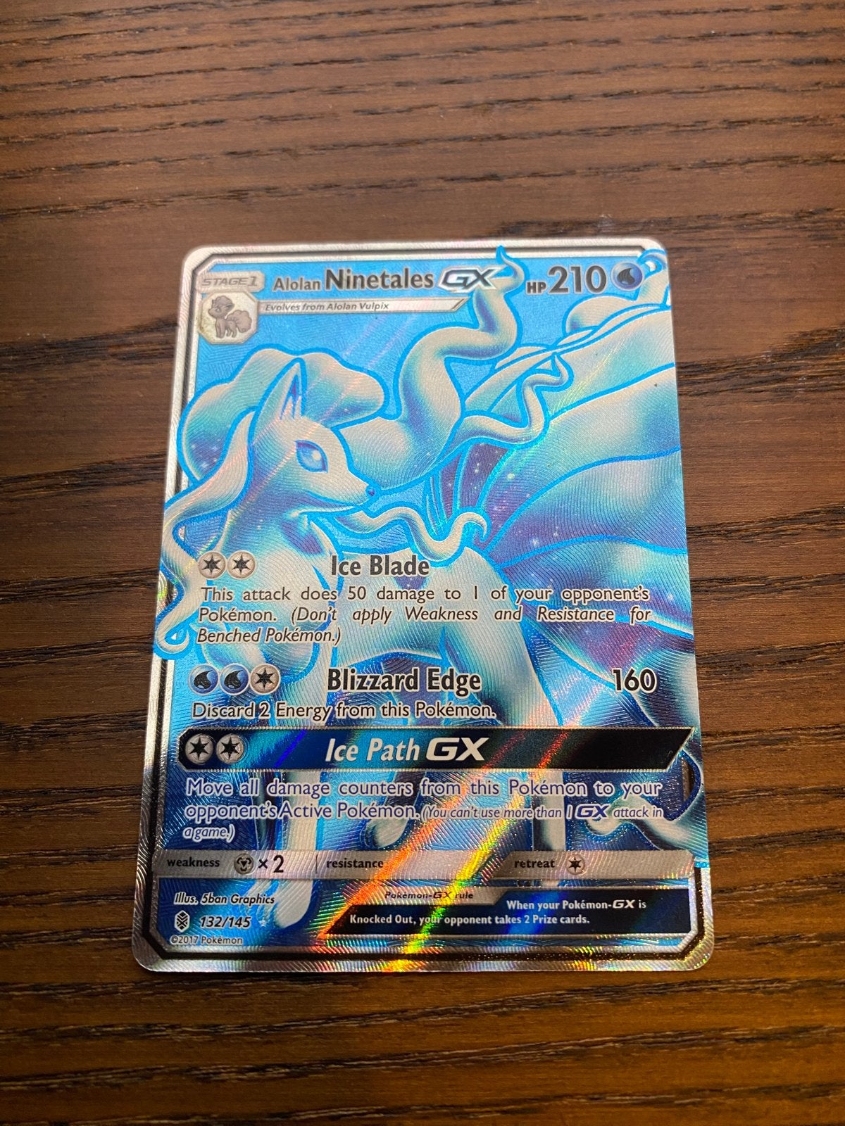 Alolan Ninetales GX Pokémon-kaart - Goede staat, Hobby en Vrije tijd, Verzamelkaartspellen | Pokémon, Ophalen, Zo goed als nieuw