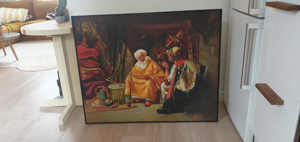 Oosters schilderij 102Bx802H, Antiek en Kunst, Kunst | Schilderijen | Klassiek, Ophalen