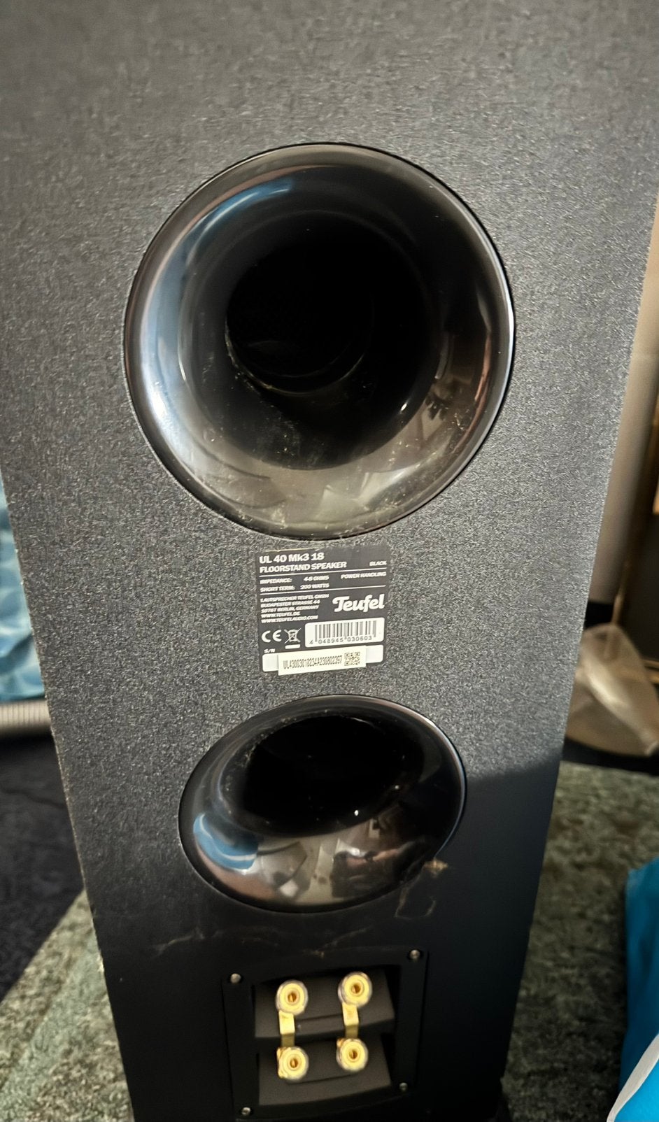 Teufel vloerstaande stereo speakers, Overige merken, Ophalen of Verzenden, Zo goed als nieuw, 120 watt of meer