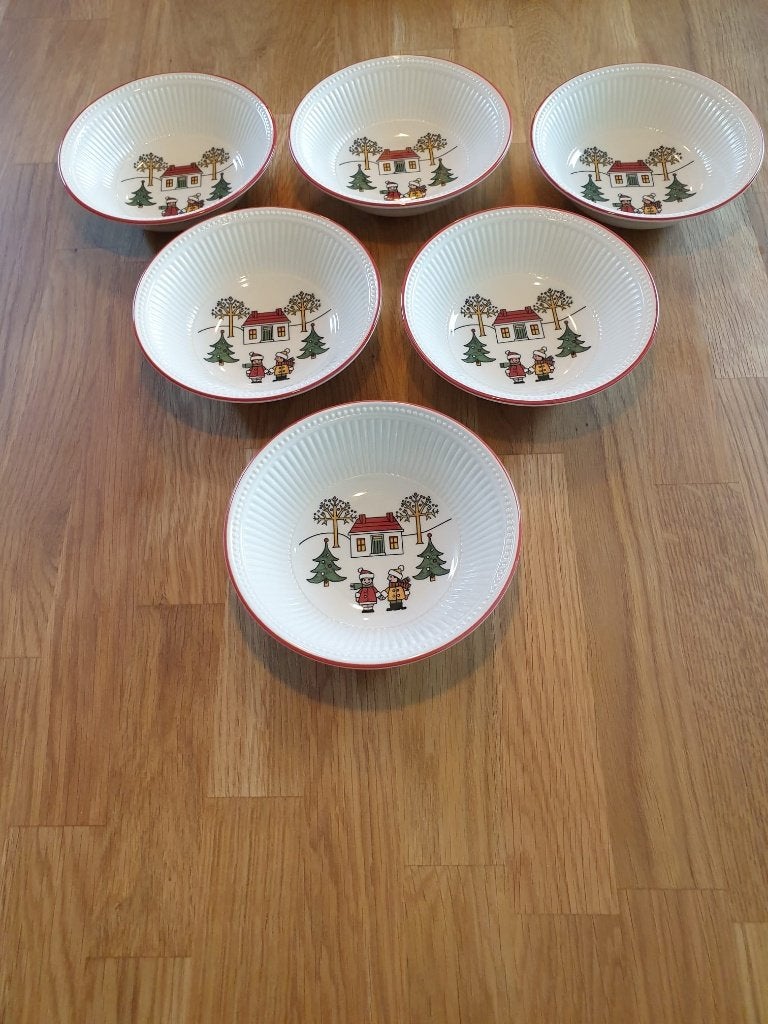 Windsor christmas dessert/compote schaaltjes kerst, Huis en Inrichting, Ophalen of Verzenden, Schaal of Schalen, Zo goed als nieuw