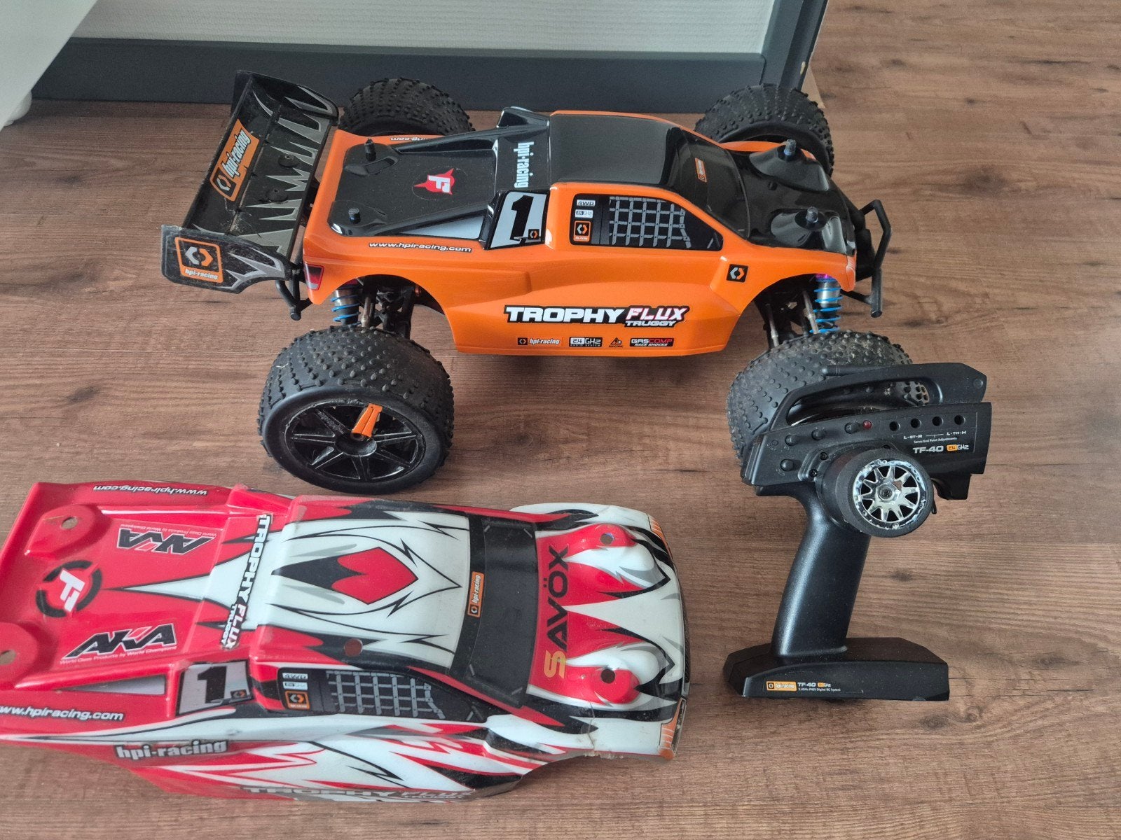 Hpi trophy truggy flux, Hobby en Vrije tijd, Gebruikt, Auto offroad, RTR (Ready to Run), Schaal 1:8
