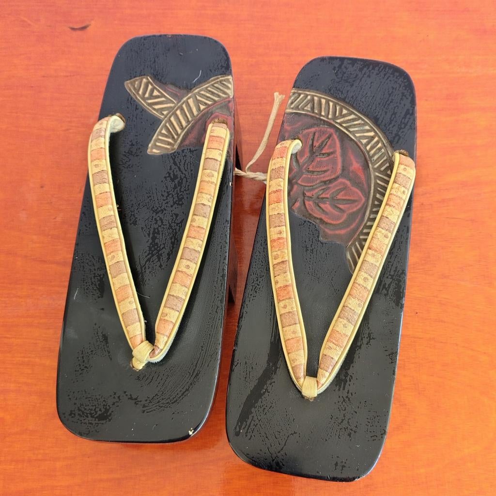 Traditionele Japanse Houten Schoenen - Decoratie, Ophalen of Verzenden