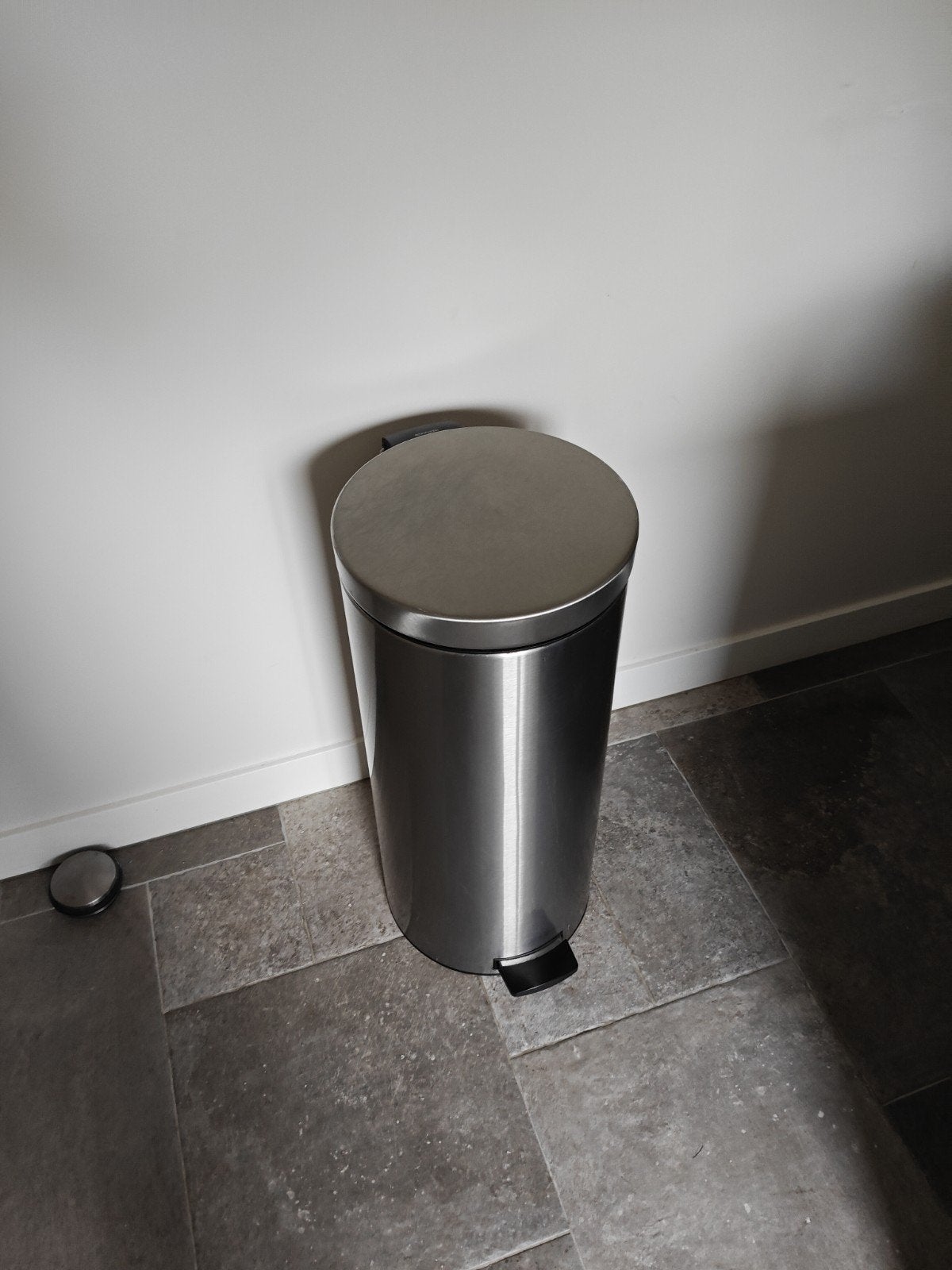 Brabantia RVS pedaalemmer met losse inlegemmer., Ophalen, 50 – 75, Gebruikt, Rvs