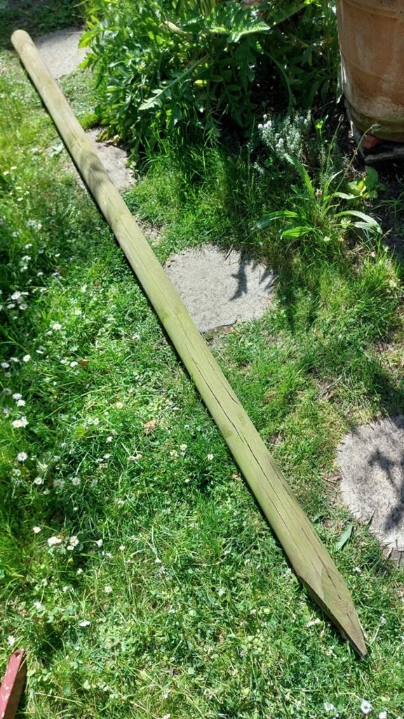 Paal rond 8cm, 250 lang met punt, Ophalen, Nieuw, 250 cm of meer, Palen