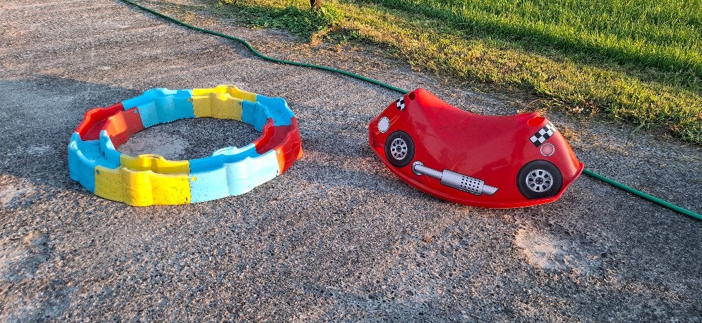 Buiten speelgoed, wipwap hobbelauto, Ophalen, Gebruikt