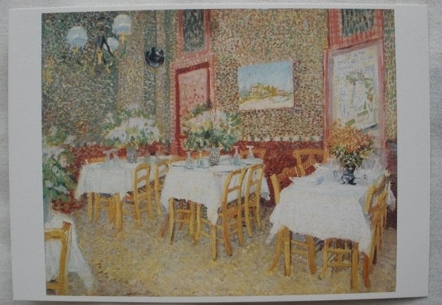 Ansichtkaart - Interieur van een restaurant - V. van Gogh, Ophalen of Verzenden, 1980 tot heden, Ongelopen, Cultuur en Media