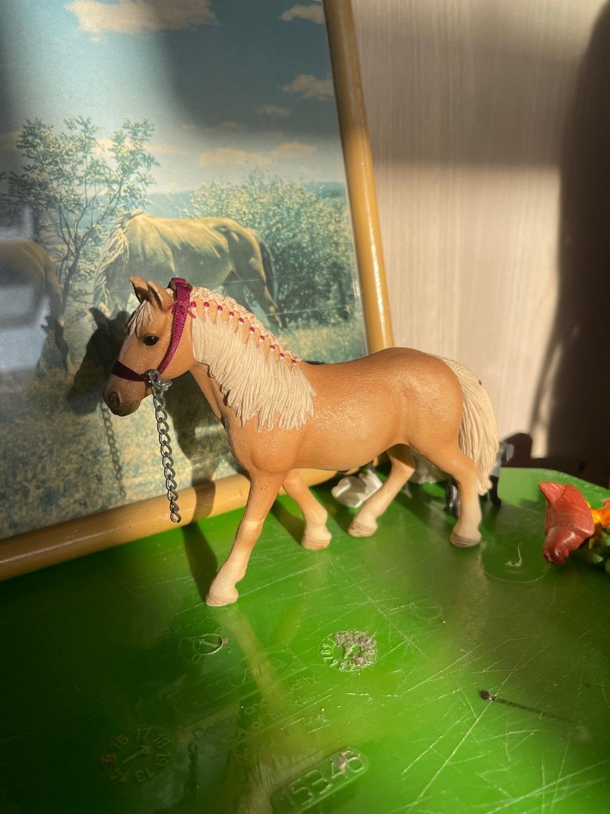 Schleich paard met gevlochten manen en halster, Ophalen, Zo goed als nieuw