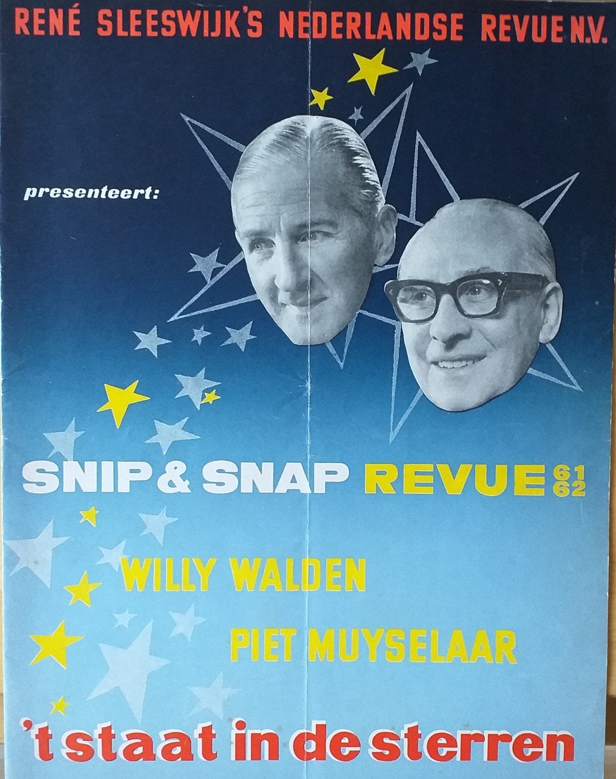 Snip & Snap Revue 't Staat in de Sterren Programma, Ophalen of Verzenden, Gelezen, Cabaret