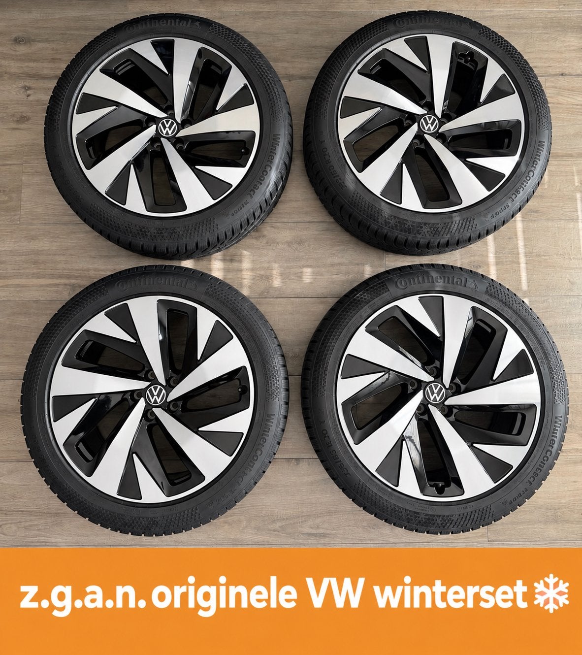 Volkswagen ID4 Enyaq velgen Continental winterbanden ️, Auto-onderdelen, Ophalen, Gebruikt, 255 mm, Banden en Velgen