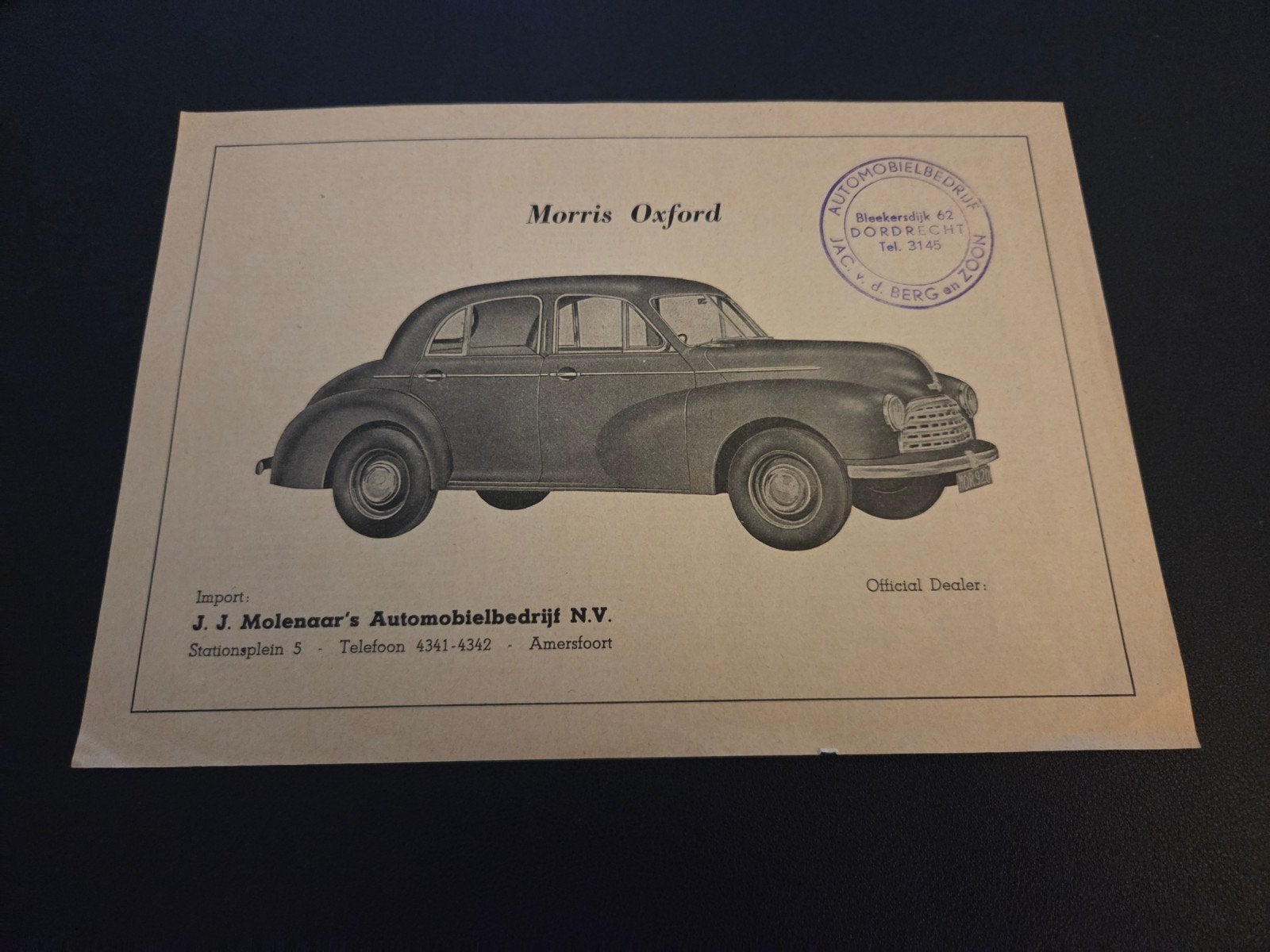 Leaflet Morris Oxford, Ophalen of Verzenden, Zo goed als nieuw, Overige merken