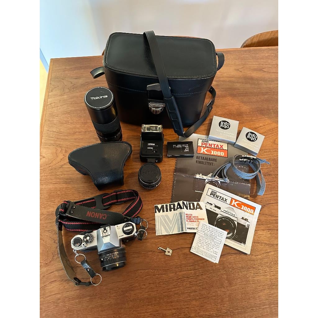 Pentax K1000 fotocamera - complete set, Ophalen, Gebruikt, Spiegelreflex, Pentax