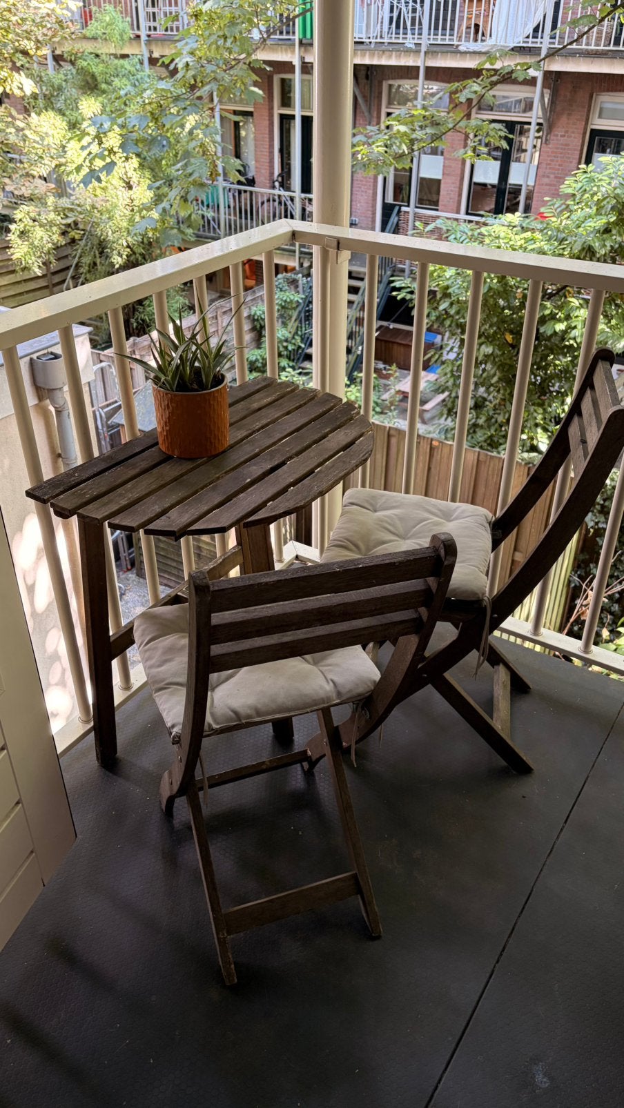 Ikea ASKHOLMEN volledige set; 2 stoelen, tafel, klaptafel, Tuin en Terras, Tuinsets en Loungesets, Gebruikt, Tuinset, Hout, Eettafel
