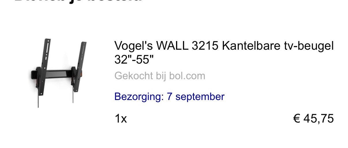 Tv beugel kantelbaar zgan, Ophalen of Verzenden, Zo goed als nieuw