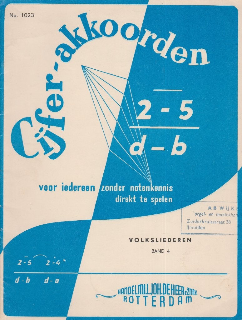 CIJFERACCOORDEN - VOLKSLIEDEREN - BAND 4, Ophalen of Verzenden, Gebruikt, Artiest of Componist, Orgel